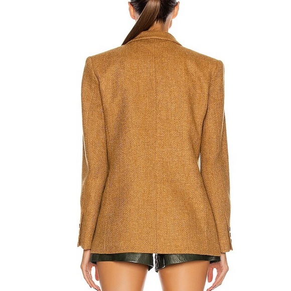Smythe 90s blazer in toffee herringbone